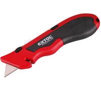 Cuchillo metálico EXTOL PREMIUM con hoja reemplazable, 19 mm, 4 hojas de repuesto