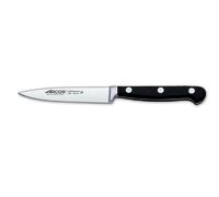 Arcos Cuchillo Mondador Profesional - Hoja Forjada Acero Inoxidable NITRUM 100 mm - Mango Resistente POM Negro - Serie Clásica para Cocina