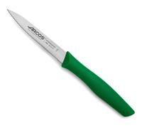 Arcos Cuchillo mondador Serie Nova – Hoja serrada inox 100 mm – Mango polipropileno verde