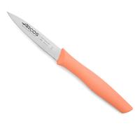 Arcos Serie Nova - Cuchillo Mondador - Hoja de Acero Inoxidable de 85 mm - Mango de Polipropileno Color Coral