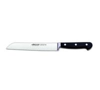 Arcos Clásica Cuchillo Panero Forjado Acero Inoxidable Nitrum 180 mm | Hoja serrada, corte profesional para pan y repostería. Mango de POM. Serie Clásica. Color negro.