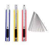 Cuchillo para Alfombras,Cúter Retráctil,3 Piezas Cúter con Guía,Cuchillos para Alfombras,Cúter Plegable,Cuchillo Utilitario Retráctil,Cuchilla para Cortar Alfombras,Cuter Retráctil para Caja de Corte