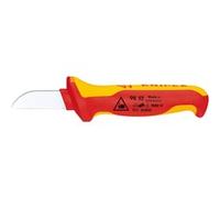 Knipex Cuchillo para cable 98 52 SB – mango aislante en dos componentes, VDE 190 mm (blíster)