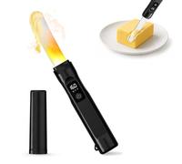 Cuchillo Para Mantequilla Calentado, Utensilios De Cocina,Queso Untar,3 Niveles De Temperatura, Indicador De Carga y Temperatura, Hoja Extraíble De Acero Inoxidable, Apto Para Mantequilla Dura