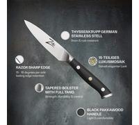Cuchillo para pelar de 4" alemán Alpha-Royal 56 HCR acero de Damasco