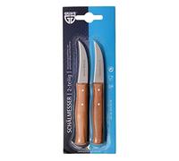 Cuchillo pelador con mango de madera, 2 piezas