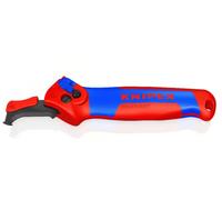 KNIPEX 16 50 145 SB - Cuchillo pelacables con zapata deslizante y función de carraca con fundas multicomponentes 146 mm