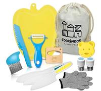 Cuchillo Que No Corta para Niños, Kit de Cocina Montessori 14 Piezas, Utensilios para Cocina, a Partir de 3 Años