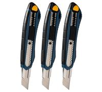 Cuchillo Retráctil Multiusos, Cortador de Precisión for Cajas de Papel, for Envolver Regalos, Bricolaje y Uso Profesional(Blue,*3)