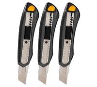 Cuchillo Retráctil Multiusos, Cortador de Precisión for Cajas de Papel, for Envolver Regalos, Bricolaje y Uso Profesional(Gray,*3)