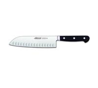 Arcos Serie Clasica - Cuchillo Santoku Cuchillo Asiático - Hoja de Acero Inoxidable Forjado NITRUM 180 mm - Mango de Polioximetileno (POM) Color Negro
