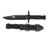 Cuchillo táctico albainox, mango de abs, hoja de acero inox de 19 cm,