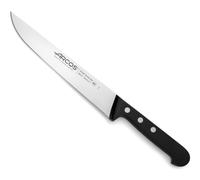 Arcos Cuchillo tallado con Hoja Acero Inoxidable Nitrum 190 mm. Cuchillo carnicero para deshuesar. Mango ergonómico polioximetileno POM. Serie Universal. Color negro.