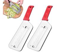 Cuchillo Triturador De Repollo, Stainless Steel Cabbage Shredder for Coleslaw, Cortador De Repollo Fino, Lettuce Shredder for Kitchen, Fruit, Vegetable (Red)