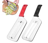 Cuchillo Triturador De Repollo, Stainless Steel Cabbage Shredder for Coleslaw, Cortador De Repollo Fino, Lettuce Shredder for Kitchen, Fruit, Vegetable (Red+Black)