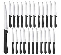 Cuchillos carne mesa 24 uds acero inoxidable 22 cm hoja 12 cm aptos para lavavajillas cuchillo carne sierra cuchillos de carne cuchillos sierra mesa cuchillo chuletero cuchillos chuleteros
