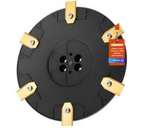 Cuchillos para robot cortacésped + 6 cuchillas de repuesto, disco giratorio compatible con Gardena Sileno Minimo/Flymo EasiLife Go, diámetro de 180 mm