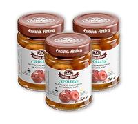 Cucina Antica - Cebollas con Vinagre Balsámico de Módena IGP - 3 Botes de 260 g