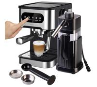 Cucina di Modena Máquina de espresso con espumador de leche y depósito de leche, 1350 W, 20 bar, táctil
