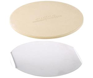Cucina di Modena Pizza Calculculo: Piedra para Pizza Redonda con Bandeja de Aluminio, diámetro 26 cm (Piedra para Pizza para Horno)