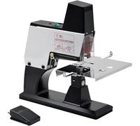 Cucitrice Elettrica Professionale A3, 2 in 1 Punto Piatto e Punto Sella, Capacità 40 Fogli (80g), Regolazione Forza 1-9, Utilizza Punti Standard 23/6 24/6 - Per Ufficio e Casa, Nero