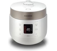 CUCKOO CRP-ST0609FW - Arrocera y calentador para 6 tazas (crudas) y 12 tazas (cocidas) de doble presión con revestimiento antiadherente, 16 opciones de menú, 3 guías de voz, automático