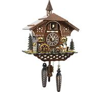 Cuckoo Palace Reloj de Cuco alemán de la Selva Negra con Movimiento de Cuarzo 26cm de Altura