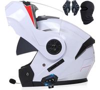 CUCKQUIC Cascos Abiertos,Integrado,Casco Integral Abatible para Motocicleta, Casco Modular, Casco con Bluetooth, Certificación Dot/ECE, Forro Suave Y Transpirable,Casco Abierto G,XL=61~62CM