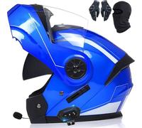 CUCKQUIC Cascos Abiertos,Integrado,Casco Integral Abatible para Motocicleta, Casco Modular, Casco con Bluetooth, Certificación Dot/ECE, Forro Suave Y Transpirable,Casco Abierto A,XL=61~62CM