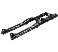 CUCKQUIC Horquilla de suspensión para Bicicleta de 26 Pulgadas, neumáticos de 4,0'', Horquilla de Aire Recta de Doble Hombro para Descenso, Recorrido de 160 mm, Rebote Ajustable, Bloqueo Manual A