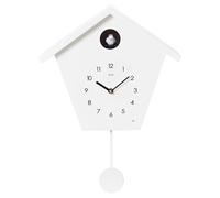 Cuco Clock Reloj de Cuco de la Selva Negra SCHWARZWALDHAUS 25 x 28,5 x 12cm, Reloj de Pared Moderno con péndulo y función de Silencio Nocturno, Sonidos de Aves
