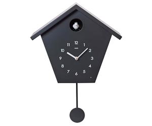 Cuco Clock Reloj de cucú con péndulo 25 x 28,5 x 12cm Blanco/Negro