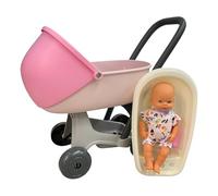 CUCOSITO Pack Carro de Muñecas con Muñeca bebé Pipí de 32 cm y Accesorios