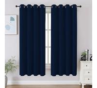 CUCRAF Cortinas Opacas de 137 cm de Largo, con Aislamiento térmico para oscurecer la habitación, Cortinas de Bloqueo de luz para Cocina, Sala de Estar, Juego de 2 Paneles, 52 x 54 Pulgadas, Rojo