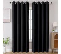 CUCRAF Cortinas opacas de 90 pulgadas de largo, con aislamiento térmico para oscurecer la habitación, cortinas de bloqueo de luz para cocina, sala de estar, juego de 2 paneles, 52 x 90 pulgadas, color