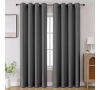 CUCRAF Cortinas Opacas de 90 Pulgadas de Largo, con Aislamiento térmico para oscurecer la habitación, Cortinas de Bloqueo de luz para Cocina, Sala de Estar, Juego de 2 Paneles, 52 x 90 Pulgadas, Gris