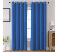 CUCRAF Cortinas Opacas para Dormitorio, Aislamiento térmico, oscurecimiento de la habitación, Cortinas de Ventana y Cortinas para Sala de Estar, 2 Paneles, 52 x 84 Pulgadas, Color Azul Oscuro