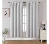 CUCRAF Cortinas Opacas para oscurecer la habitación, Paneles de Cortina para Ventana, Bolsillo para Barra, Cortinas sólidas con Aislamiento térmico para Dormitorio, Sala de Estar, Juego de 2 Paneles,