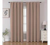 CUCRAF Cortinas Opacas para oscurecer la habitación, Paneles de Cortina para Ventana, Bolsillo para Barra, Cortinas sólidas con Aislamiento térmico para Dormitorio, Sala de Estar, Juego de 2 Paneles,