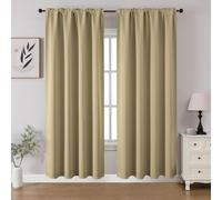 CUCRAF Cortinas Opacas para oscurecer la habitación, Paneles de Cortina para Ventana, Bolsillo para Barra, Cortinas sólidas con Aislamiento térmico para Dormitorio, Sala de Estar, Juego de 2 Paneles,