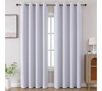CUCRAF Juego de 2 Paneles de Cortinas Opacas de Color Blanco grisáceo de 84 Pulgadas de Largo, Cortinas de oscurecimiento de habitación para Sala de Estar, Dormitorio, Cortina de Ventana con Bloqueo