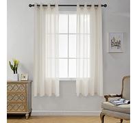 CUCRAF Solid Sheer - Cortina de gasa (175 x 140 cm, 2 unidades)