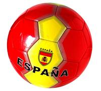 CUCUBA Balón de Futbol España con Escudo Español Talla 5 Color Rojo/Amarillo