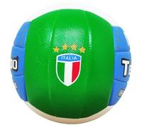 CUCUBA Balón de Voleibol de Playa, Modelo con Escudo Tricolor Italia (Blanco, Rojo y Verde) para Entrenamiento o Partido, diámetro 21 cm