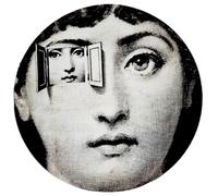 CUCUBA Kustom Art - Imán de ojo en el ojo en la ventana (Lina Cavalieri) de colección, impresión sobre madera, 10 x 6 cm.