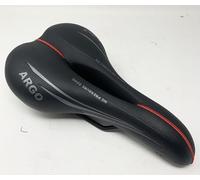 Cucuba® Sillín Montegrappa Original Ideal para Bicicletas De Montaña Bicicleta De Competición En Cuero Sintético 100% Producto Artesanal Canal Antiprostático Mod Argo 1370 (Color: Negro)