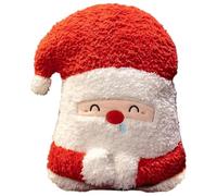 CUCUFA Santa peleadora 18 Pulgadas de algodón Relleno Almohada de Almohada Almohadas navideñas con Lindas Expresiones Suaves y cómodos Regalos de Felpa de Navidad, Almohadas