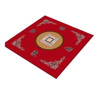 CUCUFA Tapete de Mahjong de 81 x 81 cm, tapete de Juego con reducción de Ruido, de Juego de Mahjong para póker, Color Rojo