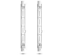 CucuGo 200W R7s Bombilla Halógena Linear 118mm regulable Blanco Cálido2800K Slim 3900lm Lampara Halógenade hogar, trabajo, seguridad, calles, Iluminación Paisajismo, Lámparas, etc (2pcs)