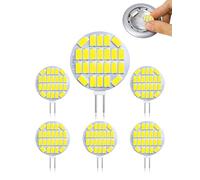 CucuGo Bombillas LED G4 3W, Equivalente a 30W Halógena, AC/DC 12V-24V 400LM Blanco Frío 6500K, No Regulables, Bombillas de Pines G4 para Gabinetes, Arañas, Autocaravanas, Paquete de 6